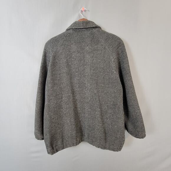 International Scene Virgin Wool Herringbone Jacket L Made in Hungary - Picture 2 of 13